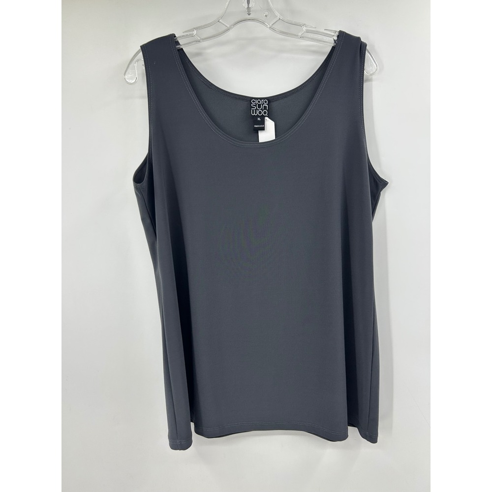 Clara Sun Woo Women's Gray Tank Top Size XL